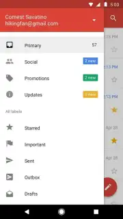 Gmail GO captura 9