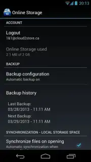Online Storage captura 1