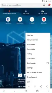 Brave Nightly (devs & testers) captura 2