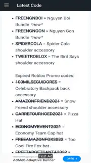 Redeem Code Roblox captura 3