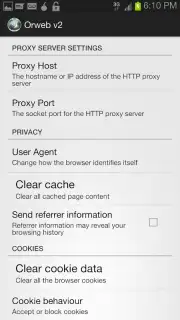 Orweb: Private Web Browser captura 12
