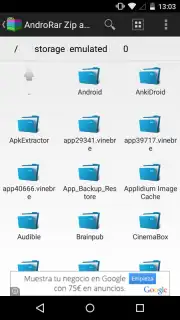 AndroRar Zip and Rar captura 1