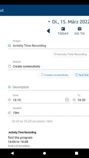 aTimeRecording - Online Time Tracking captura 2
