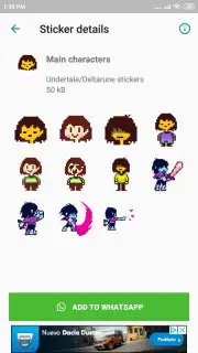 Undertale & Deltarune Stickers for WhatsApp captura 2