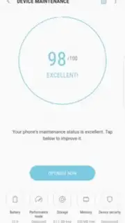 Samsung Device Maintenance captura 1