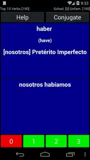 Spanish Verb Trainer captura 3