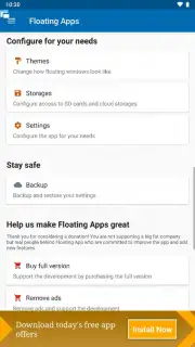 Floating Apps captura 19
