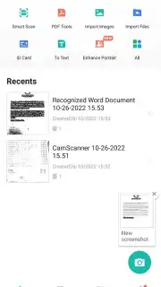 CamScanner captura 3