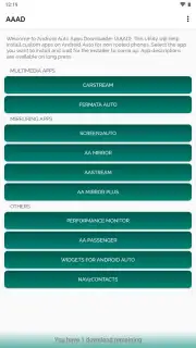 Android Auto Apps Downloader (AAAD) captura 1