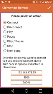 Clementine Remote captura 1