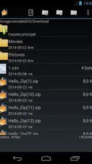 AndroZip File Manager captura 1