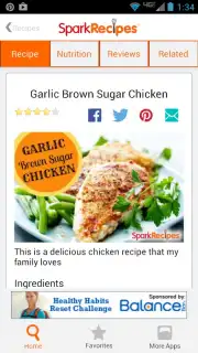 Healthy Recipes - SparkRecipes captura 2