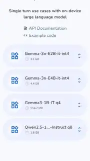 Google AI Edge Gallery captura 2