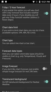 Navbar Weather captura 4