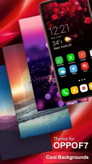 Oppo F7 Launcher - Themes and Wallpapers captura 1