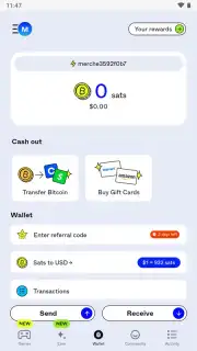 ZBD: Earn Bitcoin Rewards captura 1