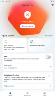 Kaspersky Antivirus & VPN captura 1
