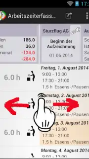 Arbeitszeiterfassung captura 7