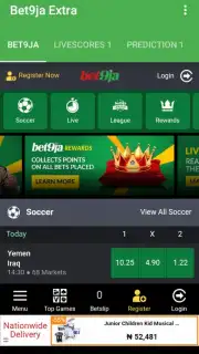 Bet9ja Extra with predictions and Livescores captura 3
