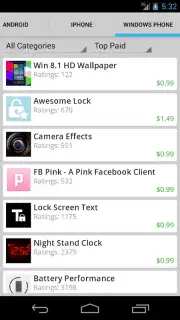 Mobile App Store captura 1